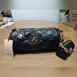 Juicy Couture Black and Gold Clutch and Wristlet Set